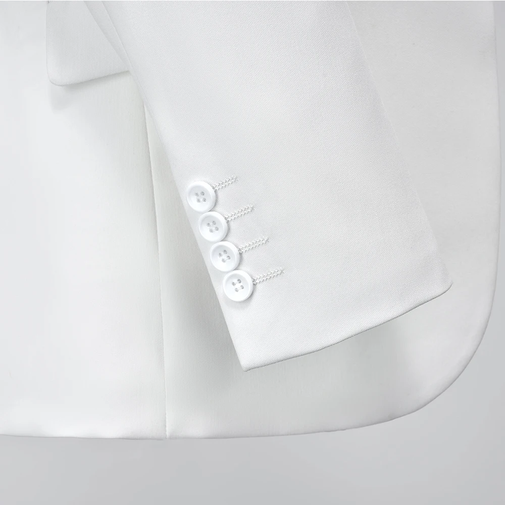 Made Formal Dresses White Shawl Lapel Men Suit 3 Piece Set Men Wedding Suits Groom Wedding Tuxedo Suit for Men