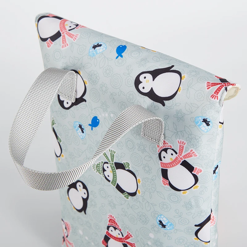 Reusable Waterproof Wet Bag With Snap Handing Nappy Bag