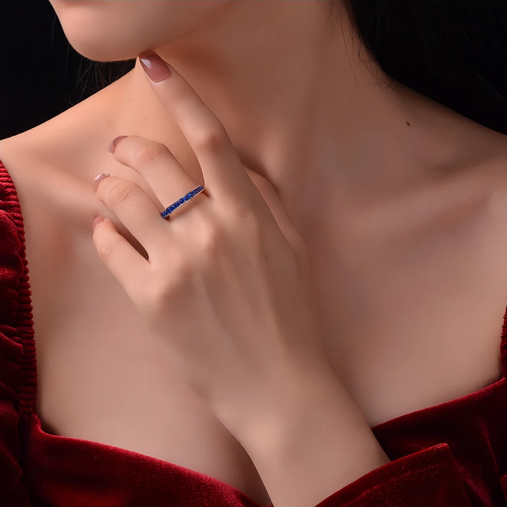 MUSHAN Jewelry Factory 925 Sterling Silver Ladies Rings Stylish Engagement and Wedding Jewelry High Carbon Diamond Couple Rings