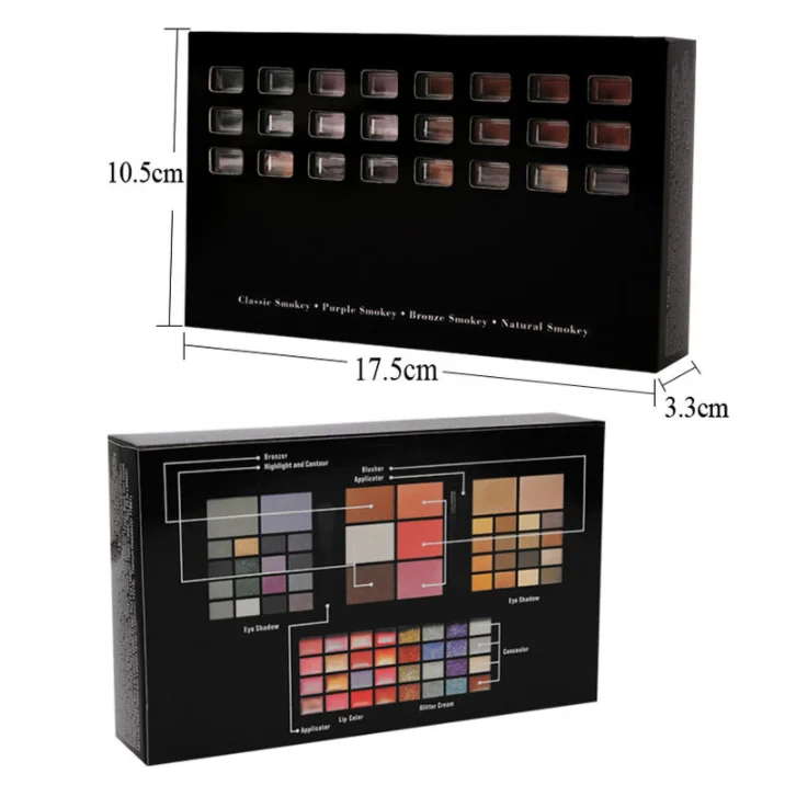 
 74 Цвета Тени для век макияж цвета матовые блестящие тени для век Палитра пудра макияж для глаз Профессиональные Тени для век макияж набор  