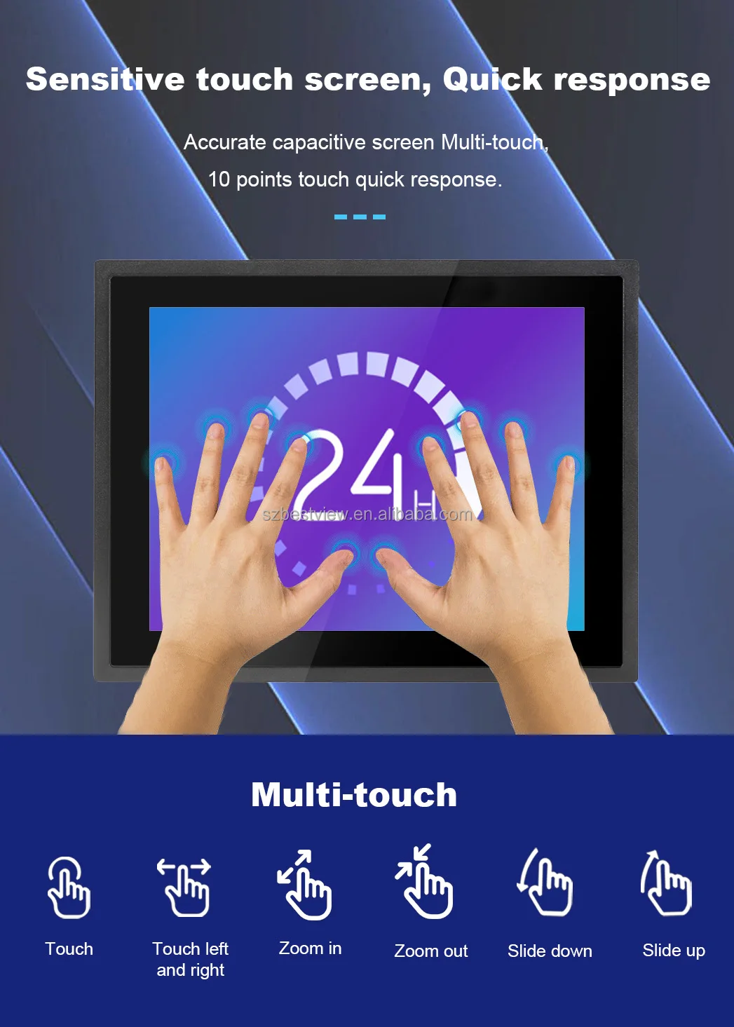 Optical Bonding Outdoor Waterproof IP65 Monitor LCD Display