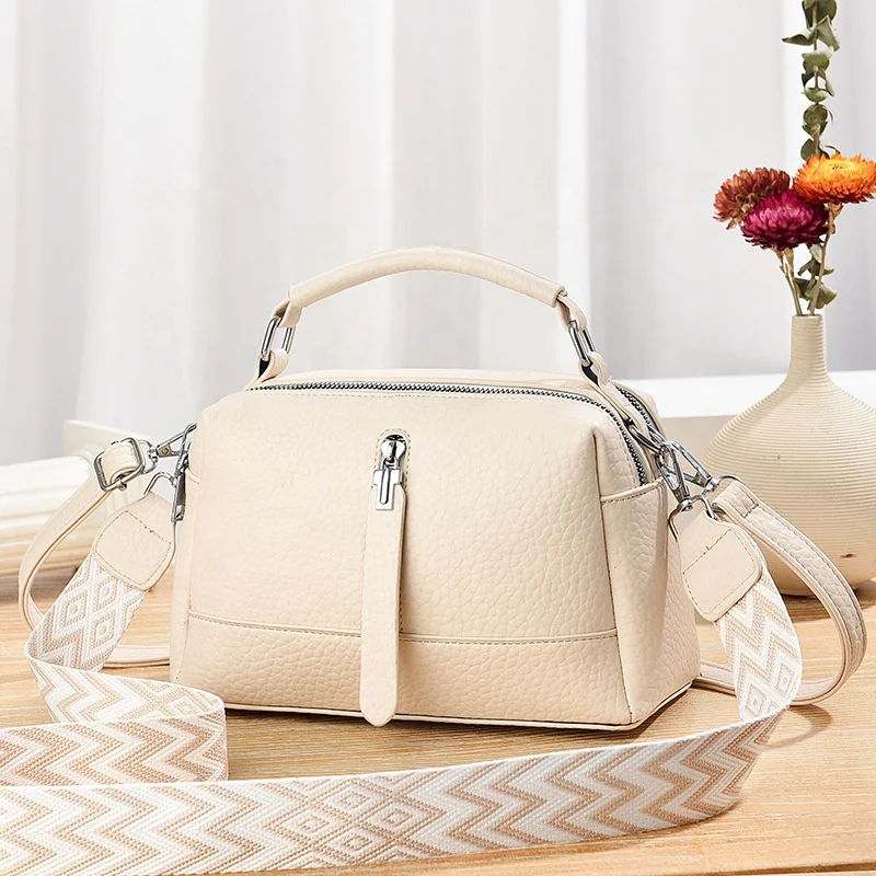 2026 New Style Korean Fashion Handbag Large Capacity Solid Color Shoulder Strap Women's Shoulder Bag Single Strap