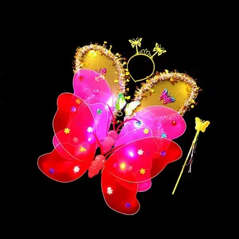 Lot 12 Ailes De Fée Papillon Scintillantes - Accessoires Costume Princesse Enfants