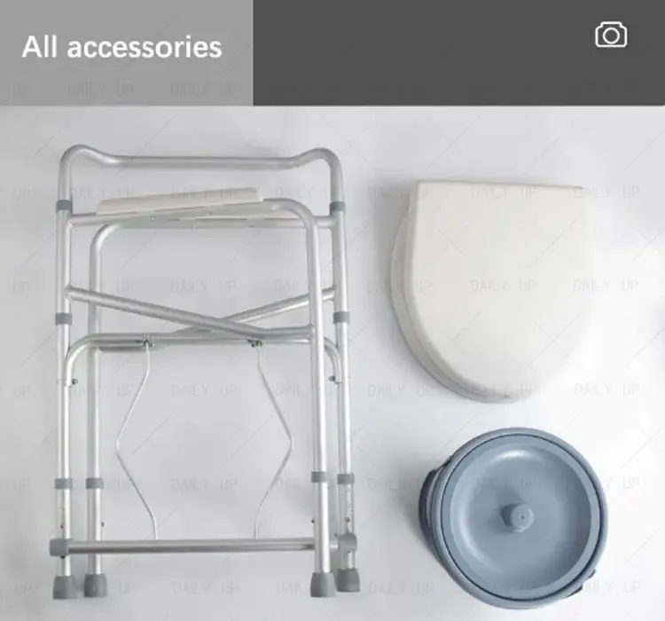 orthopedic chair with Armrest Backrest Adjustable shower Folding Toilet Chair commode chair with commode pot