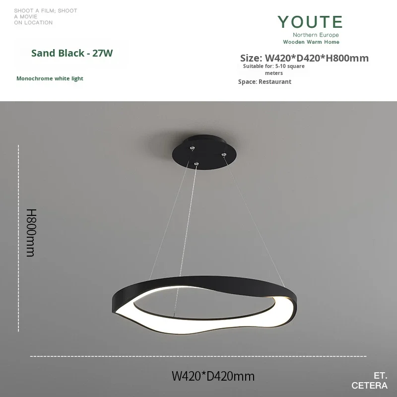 ثريا حديثة على الطراز الإيطالي بشكل حلقي، مصباح بسيط لغرفة المعيشة، تركيبات إضاءة بسيطة، ثريات ومصابيح معلقة