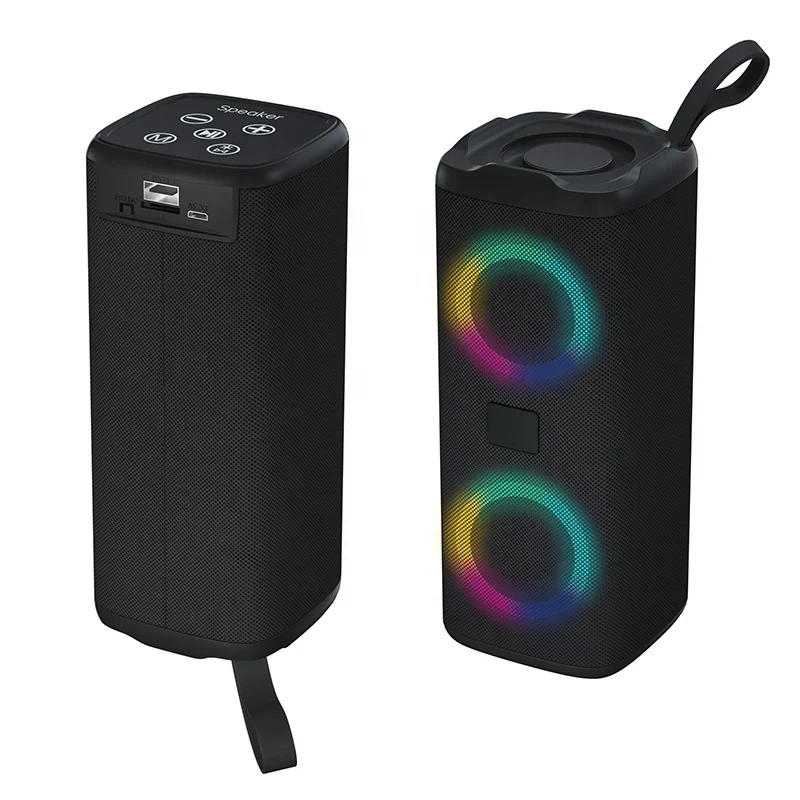 Портативная колонка с поддержкой Bluetooth, Hi-Fi стерео, бас, TF-карта, Беспроводная Bluetooth Колонка со светодиодной подсветкой Rgb