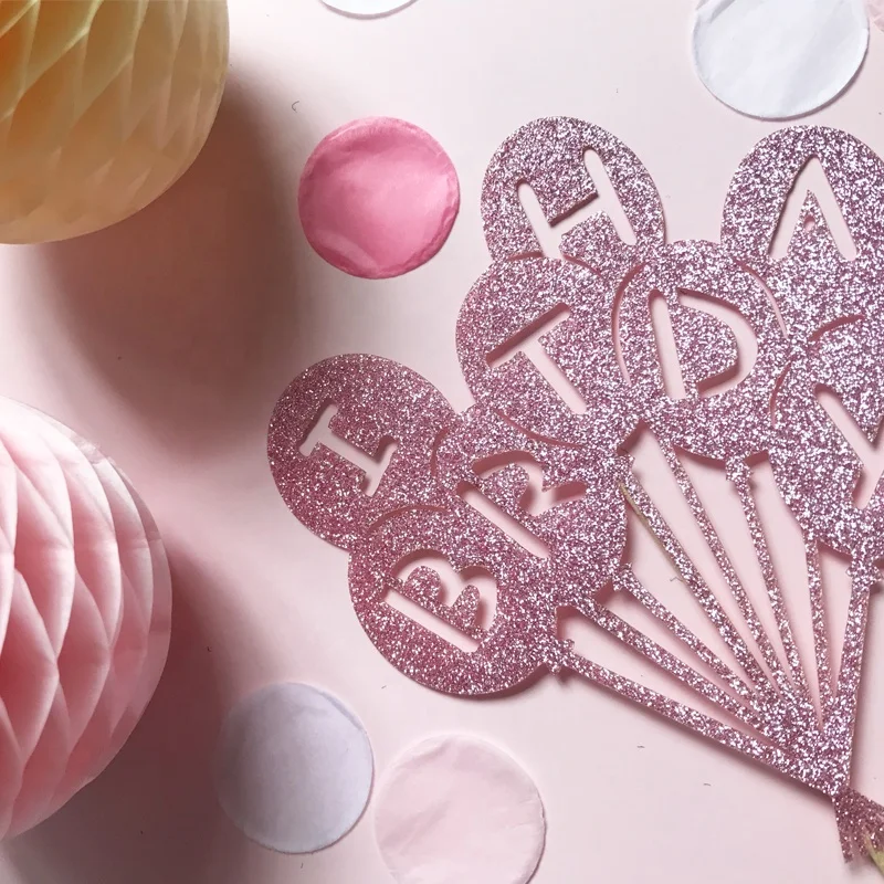 Wholesale High Quality Colorful "happy Birthday" Glitter Letter