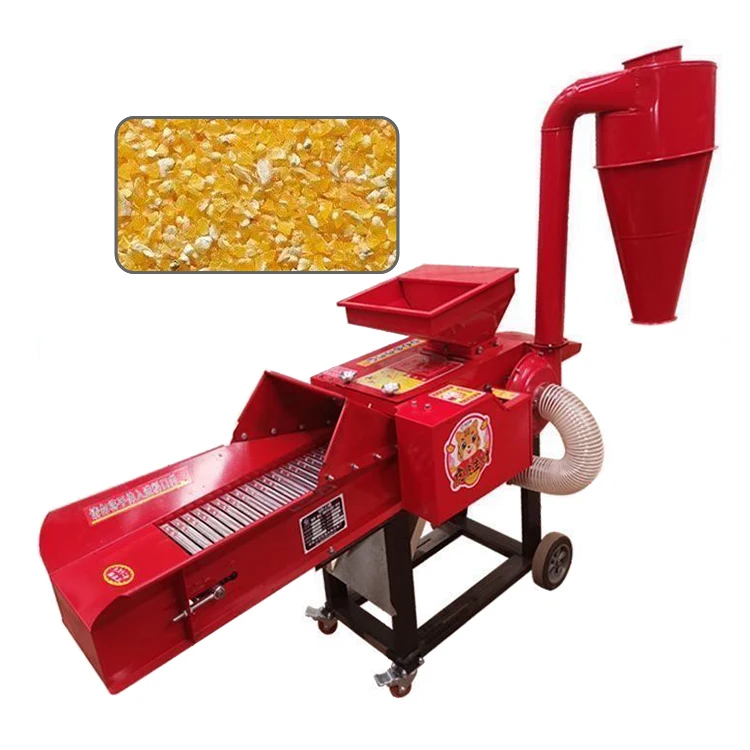 diesel Chaff Cutter Machine Mini Chuff Straw Crusher Poultry Animal Cattle Feed Making Grass Shredder Silage Chopper