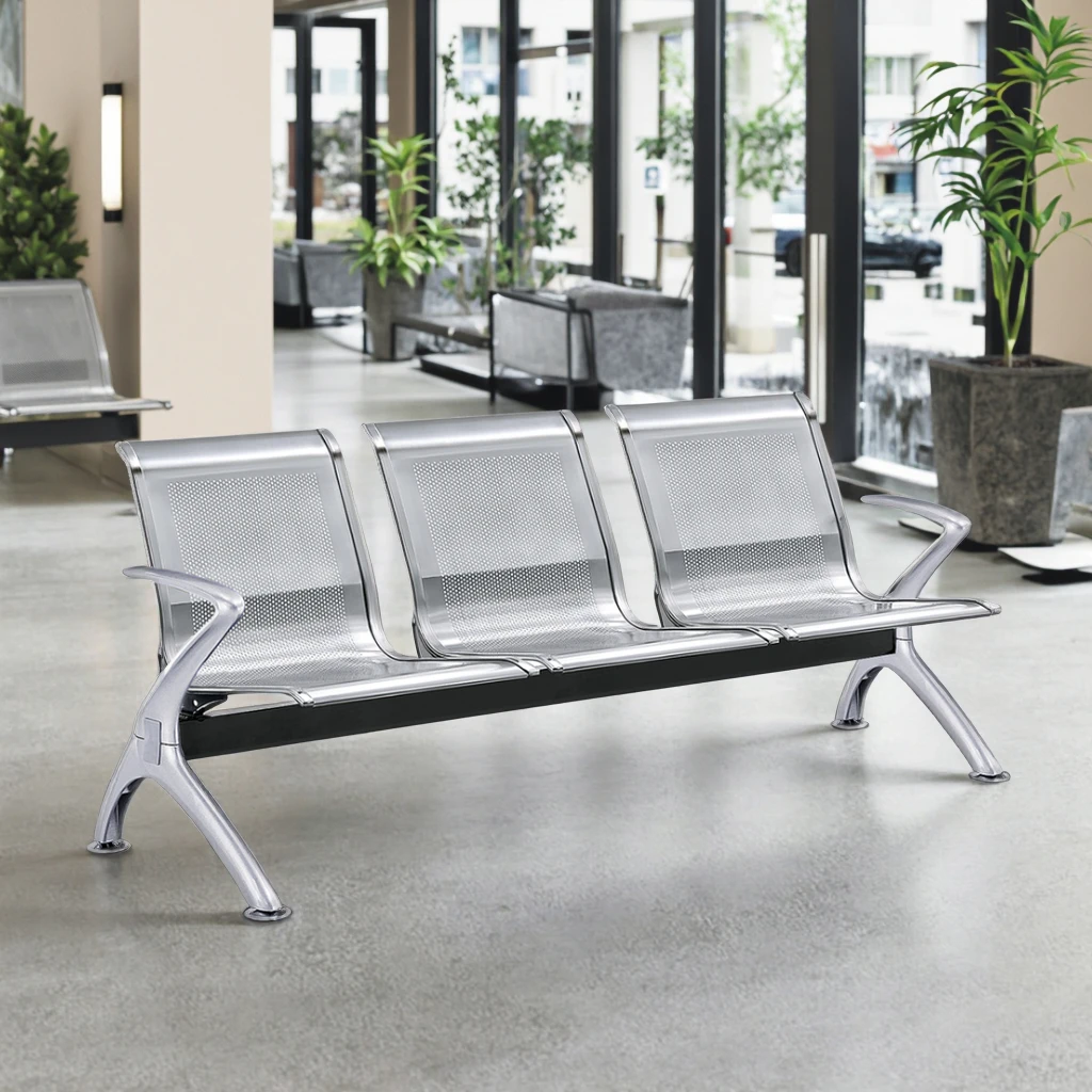 Premium Medical Steel Base Hospital Chair with Cast Alloy Armrests Modern Design Eco-Friendly & Durable for Clinics 6