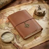 Brown with notebook and card holder