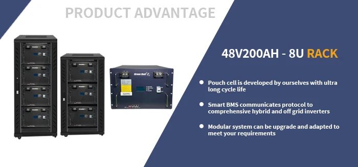 Rack Mounted 48v 100ah 200ah Lifepo4 Battery Pack 51.2v 5kw 10kw - Buy ...