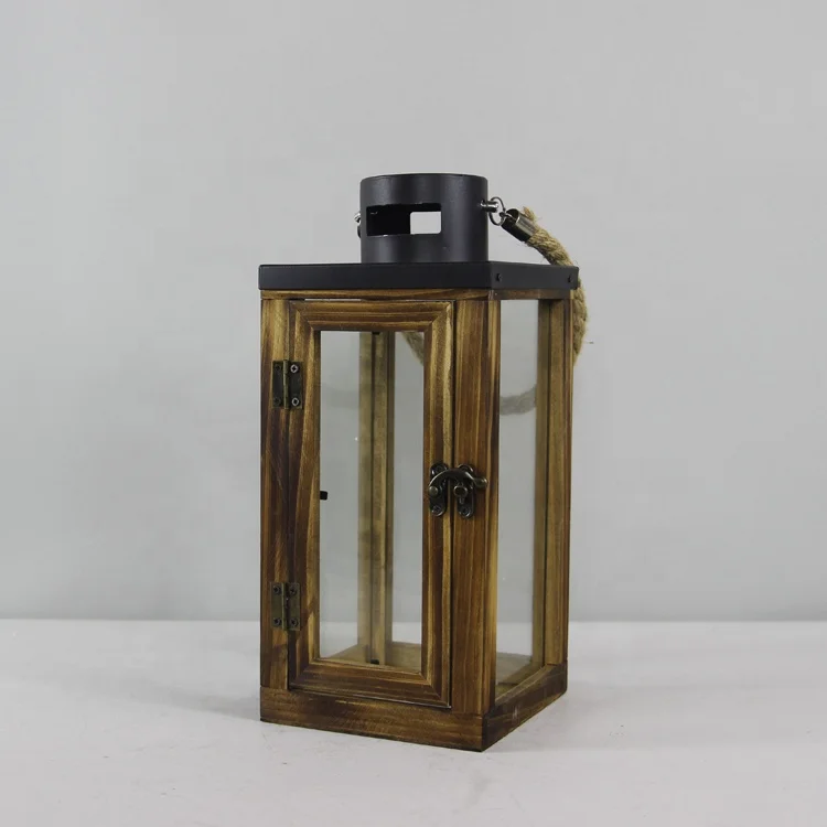 Оптовая продажа, скидка, декоративный квадратный деревянный фонарь для украшения