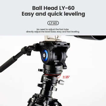 FOTOPRO Photography Flexible Tripod Head Base Twist Lock Aluminum Tripod Head Base Universal Leveling Tripod Head Base detail image