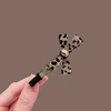 3 leopard print bow duckbill hair clip