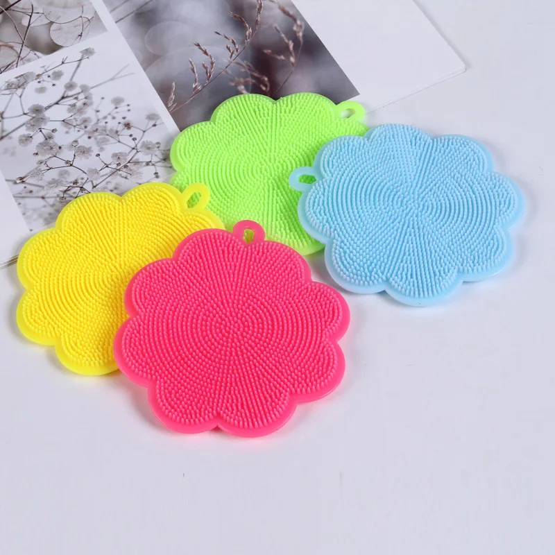 Multifunctional tableware cleaning brush silicone strong decontamination dishwashing brush