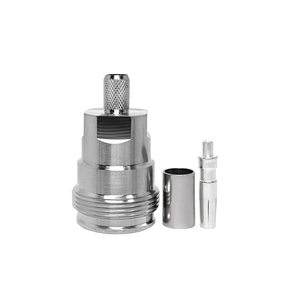 High Frequency 4.3-10 Female Crimp for LMR 240 RG8X Compatible RoHS Certified