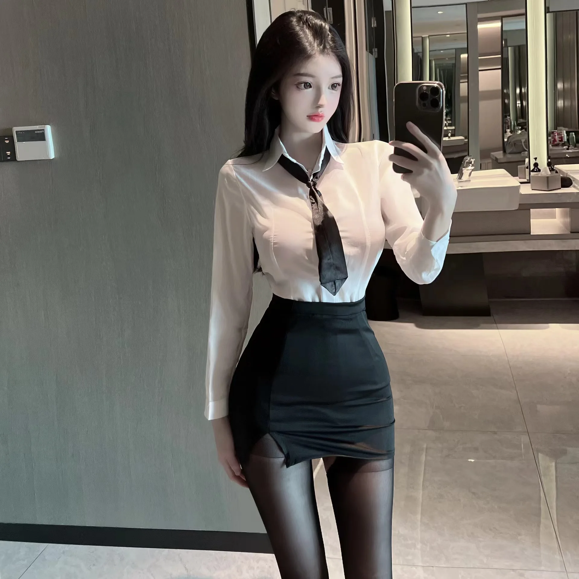 DM029 Factory Customization Erotic Secretary Uniform Sex Lingerie Sexy Teacher Costume with Skirt for Cosplay Cosplay