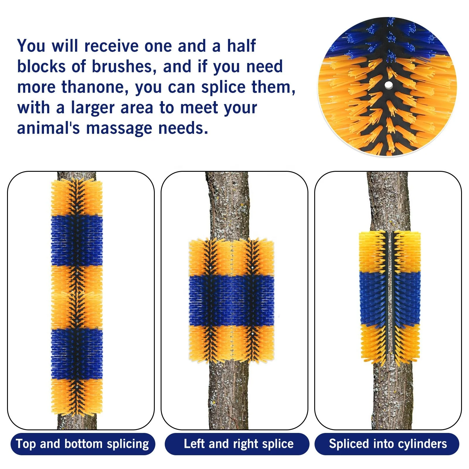 Scratch Brushes Itch Relief Brush Clean Massage Scratch Brushes for Equine Bovine Cow Sheep Pig Deer Livestock Cattle