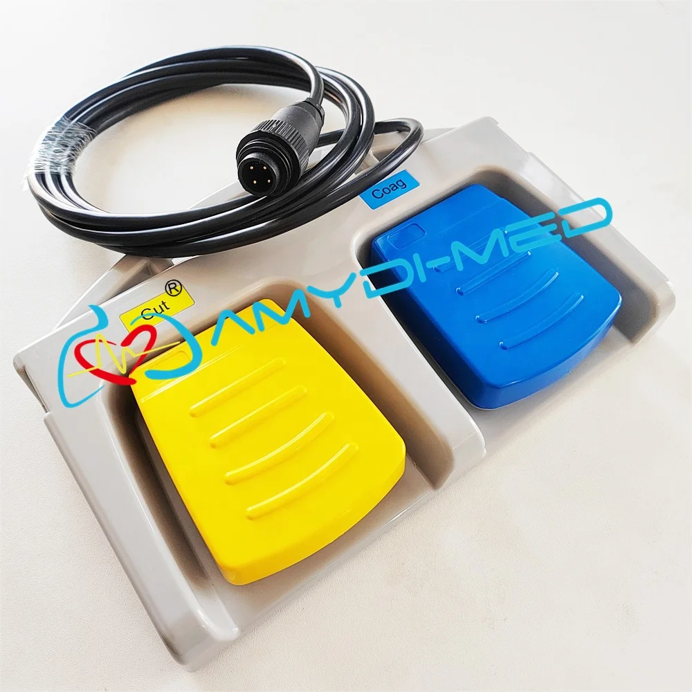 Electrosurgical Footswitch Pedal Plastic Two Button Double Footswitches for Diathermy Units Valleylab