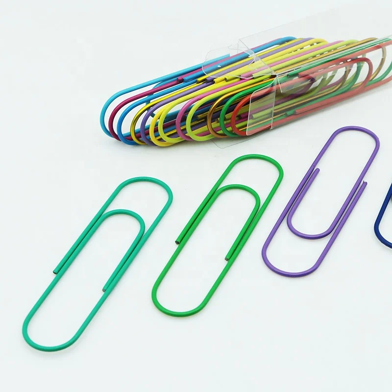 60 Pcs Large Colorful Paper Clips - 4 Inch Jumbo Metal Clips For Office & School