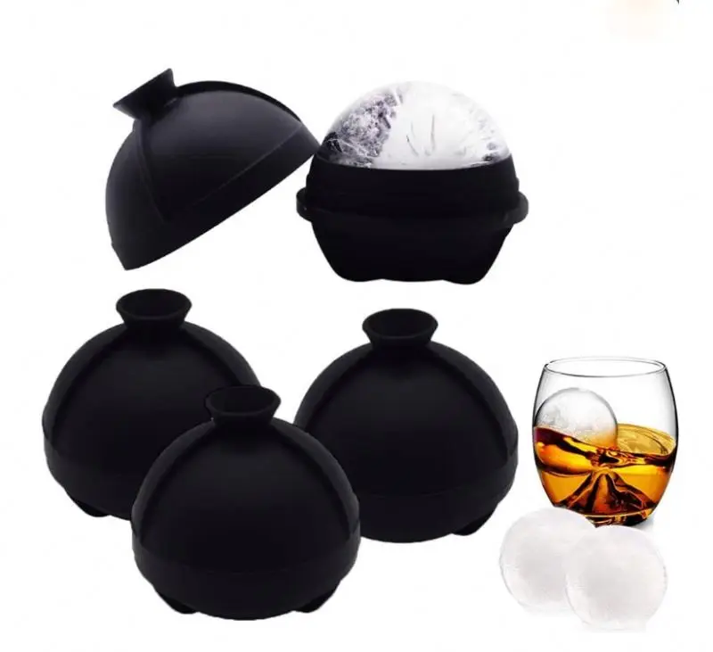 Ice Ball Mold Maker for Whiskey - 5 PACK 2.5 Inch Silicone Round Ice Cube  Mold -Bella Whiskey Ice Ball Maker Creates Large Big Ice Sphere -Perfect