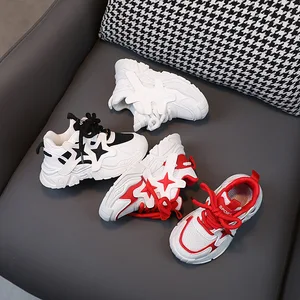 Spring Autumn Children Sneakers Mesh Breathable Soft Sole Dad Shoes Sports Casual Shoes for Summer