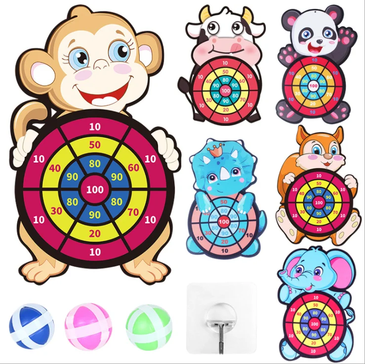 Children Target Sticky Ball Throw Dartboard Sports Kids Educational Board Games With Darts Ball Parent-child Interactive Toys