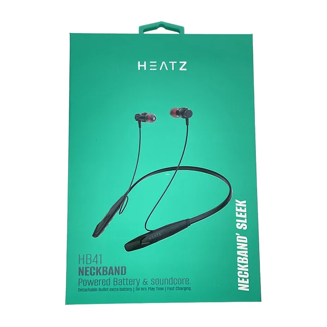 HEATZ NECKBAND'JUMBO HB41-TWS Earphones & Headphones Wireless Jumbo Battery & Soundcore Bass Playable 150 Hours Noise Cancelling