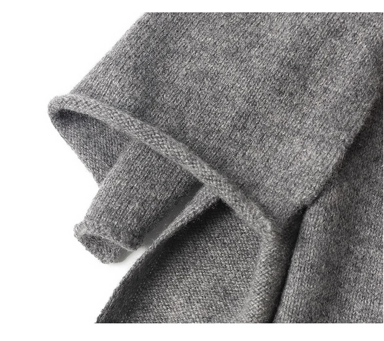 Custom Winter Warm Wool Scarf Mongolian Plain Knit Cashmere Scarf_voghion.com