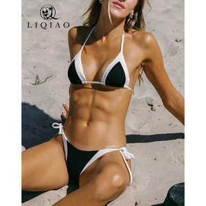Hot Selling Custom Colored Sexy Micro String Women's Bikini Swimsuit New Design Push up Two Piece Beachwear for Hot Girls