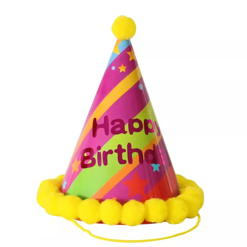 Birthday Birthday Hat 20cm Hair Ball 