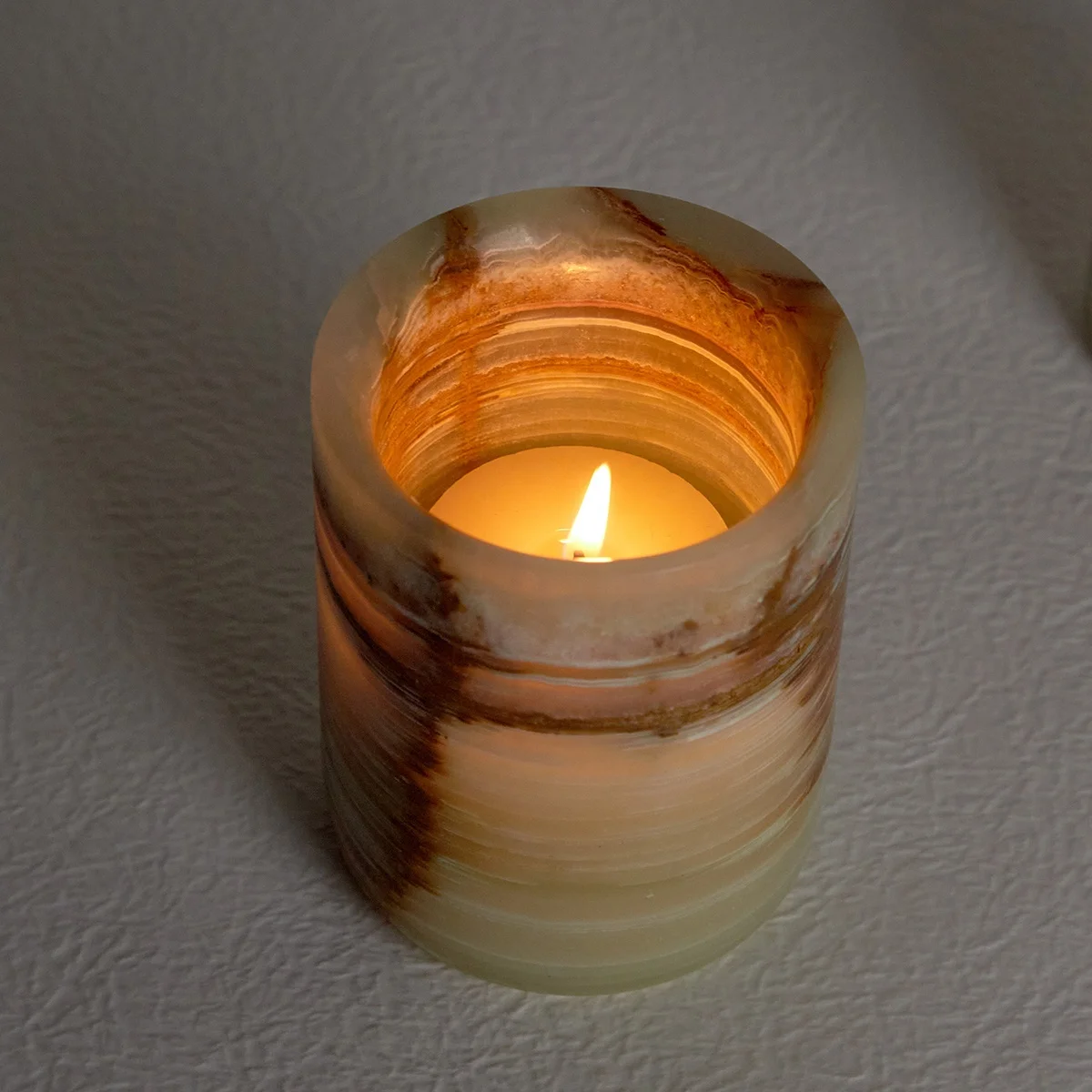 Onxy Stone Luxury Hotel Home Decoration Marble Candle Holder Candle
