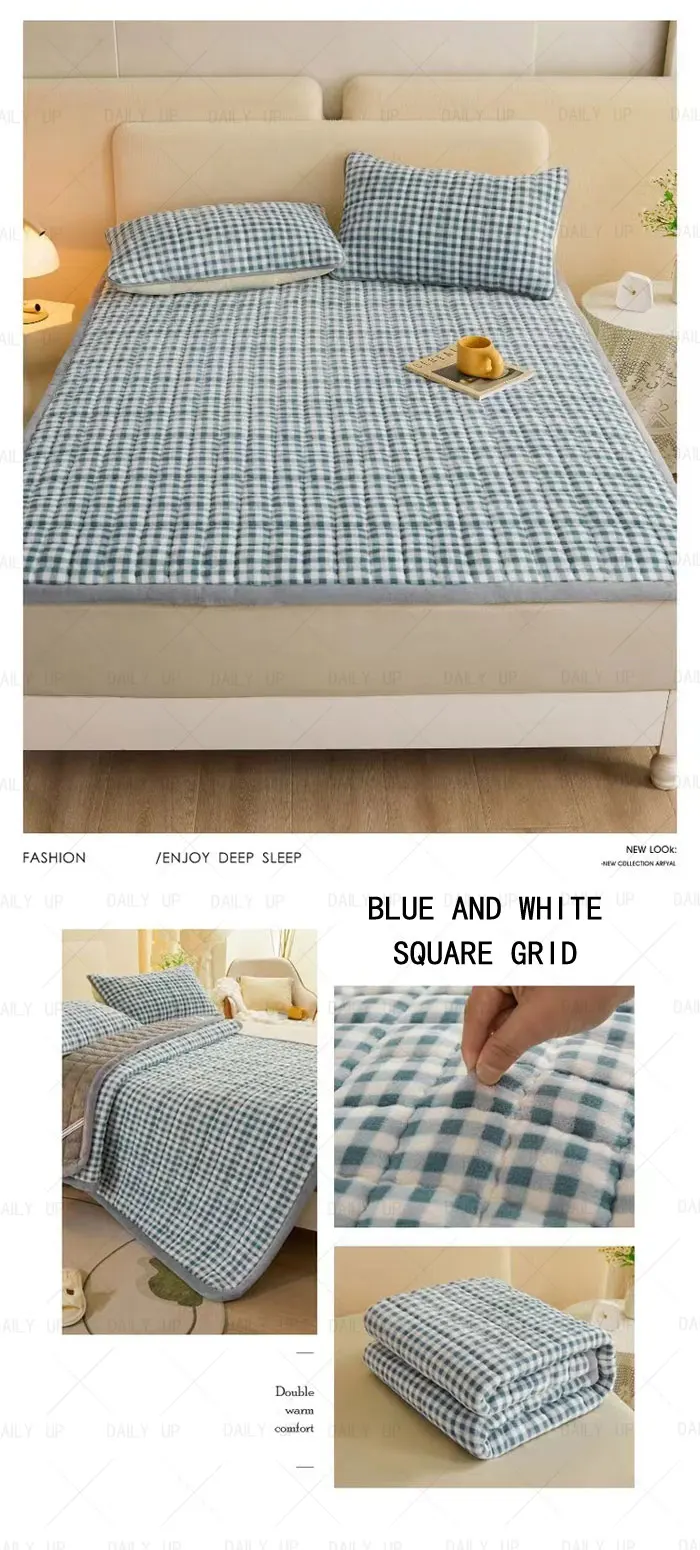 Padded Soft Bed Mattress Cover Topper Adults King Size Air Breathable Comfortable Sleep Bedding Mattress For Hotel Bedroom