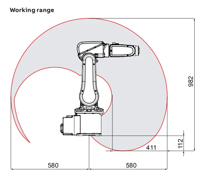 IRB 120 Mini  6 Axis Robot Arm with IRC5 Compact Controller for Picking  and Placing Robot Arm With Gripper