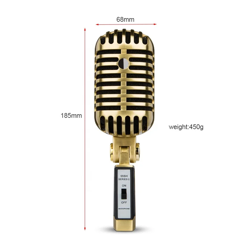 MY MIC New Model FG01 Retro Microphone Computer Recording Condenser Microphone Studio Mic for Live Broadcasting Vocal Singing