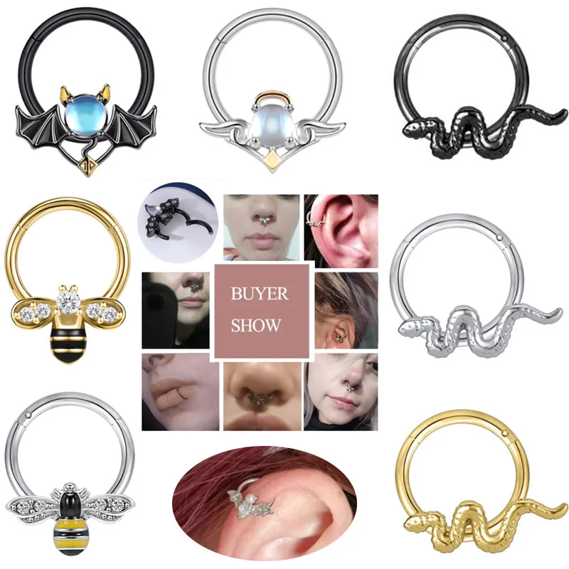 Aide 925 Sterling Silver Sparkling CZ Zircon Nose Ring Clips Septum Ring  Hoop Cartilage Tragus Helix Small Piercing Nose Rings - AliExpress