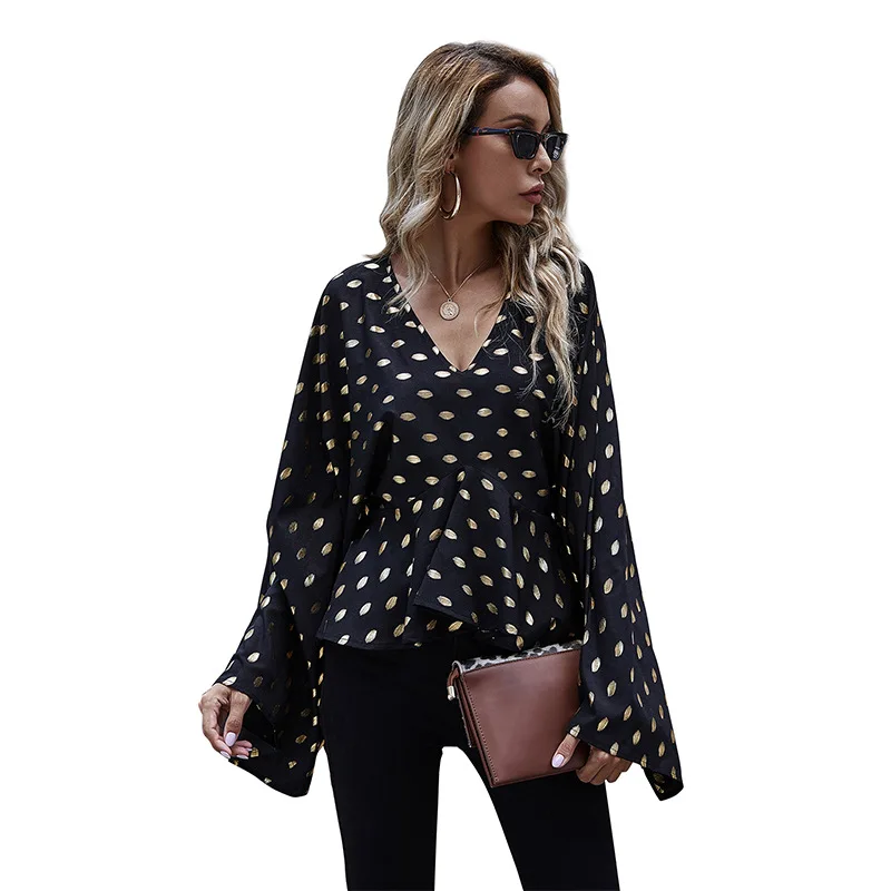 Helmet liberal Diversion Spring Korean Chic Ladies Shirt V-neck Puff Sleeves Vintage Polka Dots  Blouse With Buttons Cropped Tops Woman Fashion E201912 - Buy Spring Shirt  Women,Polka Dot Blouse Shirt,Button Top Women Product on Alibaba.com