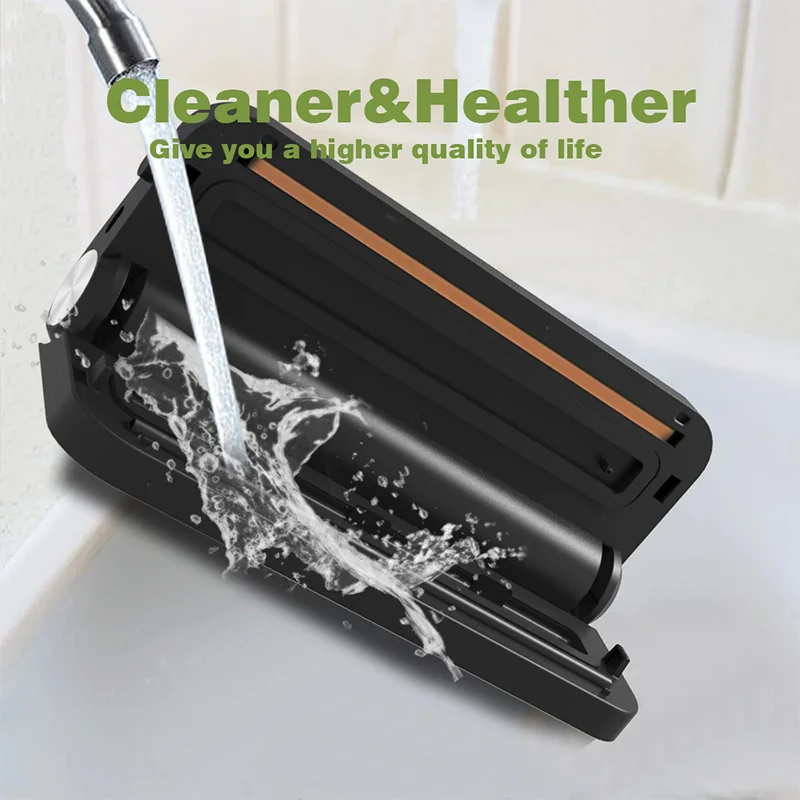 Private Label Kitchen Small Appliances Automatic Vaccum Glass Jar Vacuum Sealer Machine With  Bag Roll Box