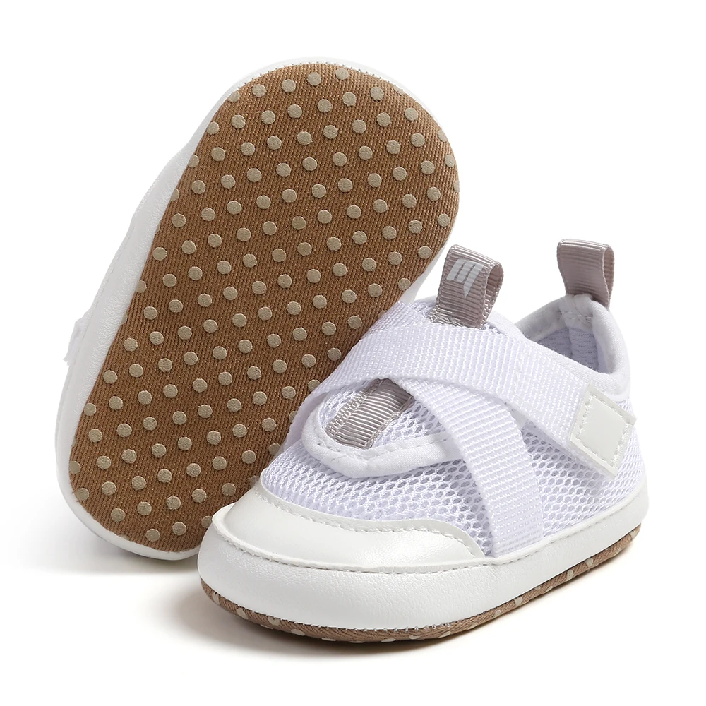Hot Selling Summer Spring Autumn Mesh Breathable Baby Toddler Booties Flat Anti-Slip with Light Weight Solid Pattern Boys Girls details