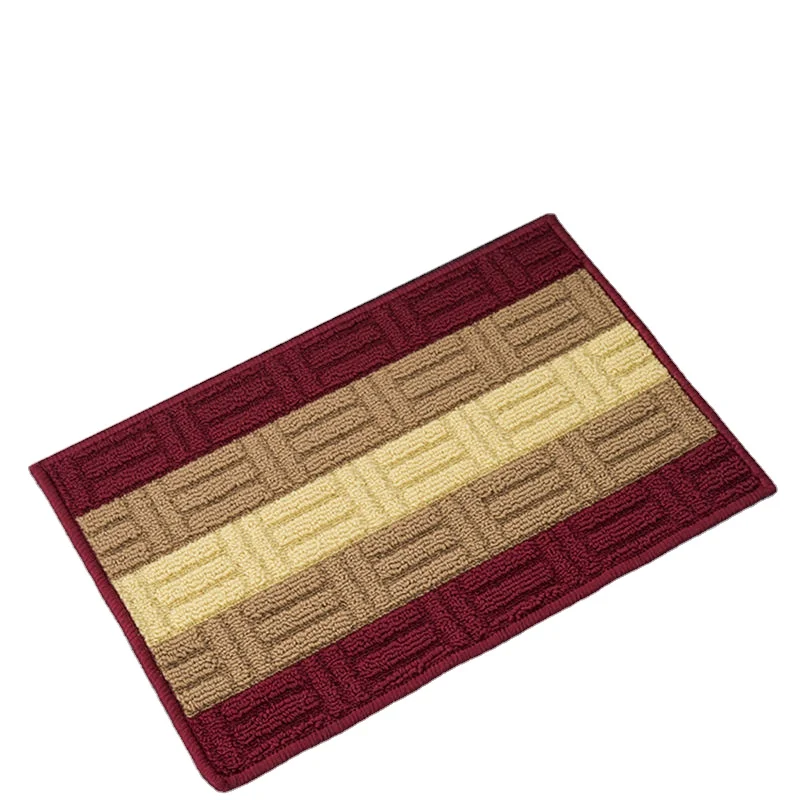 Wholesale Outdoor Rugs 100% Polyester stain Resistant Floor Mat TPR Backing Non-slip Super Absorbent Indoor and Outdoor Door Mat