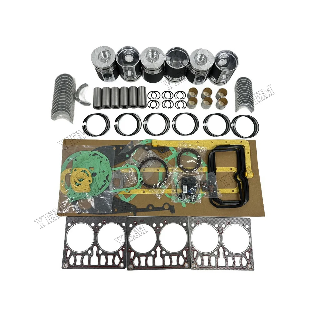 Engine Rebuild Kit With Cylinder Gaskets Piston Rings Bearings Suitable for Doosan / for Develon D1146 Engine Parts 2