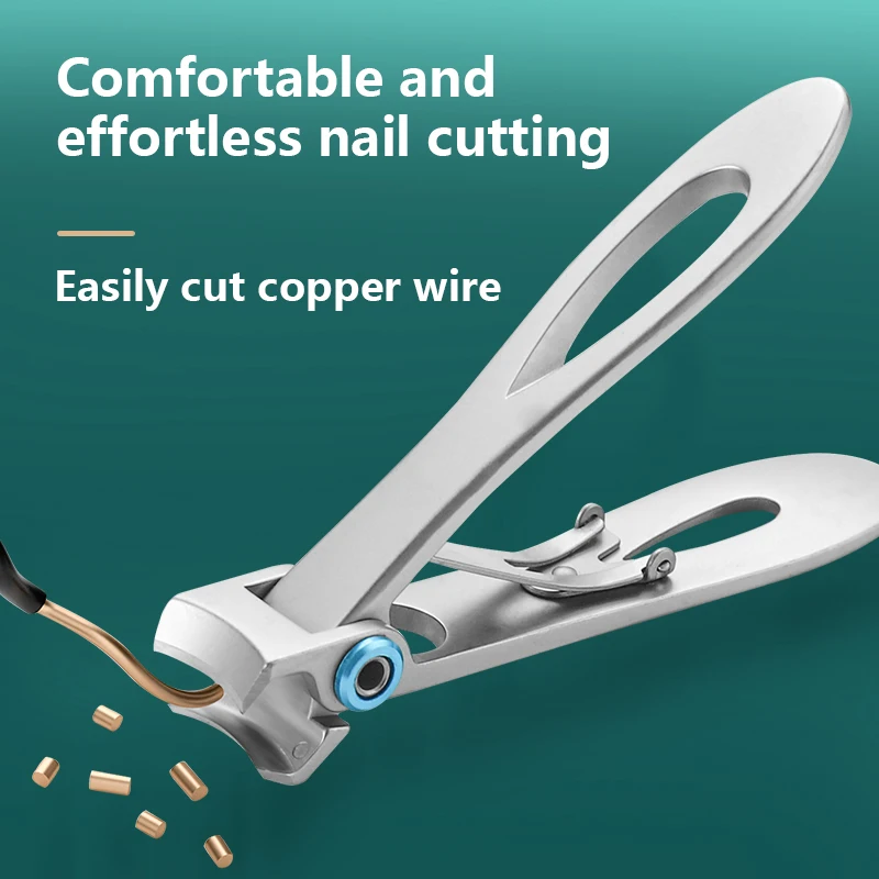 Высококачественные кусачки для ногтей из нержавеющей стали с улавливателем для маникюра ножницы для ногтей толстые жесткие ножницы для ногтей инструменты