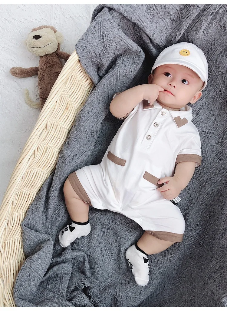 Wholesale Pure Cotton Baby Boys Rompers Clothes Newborn Little Boy