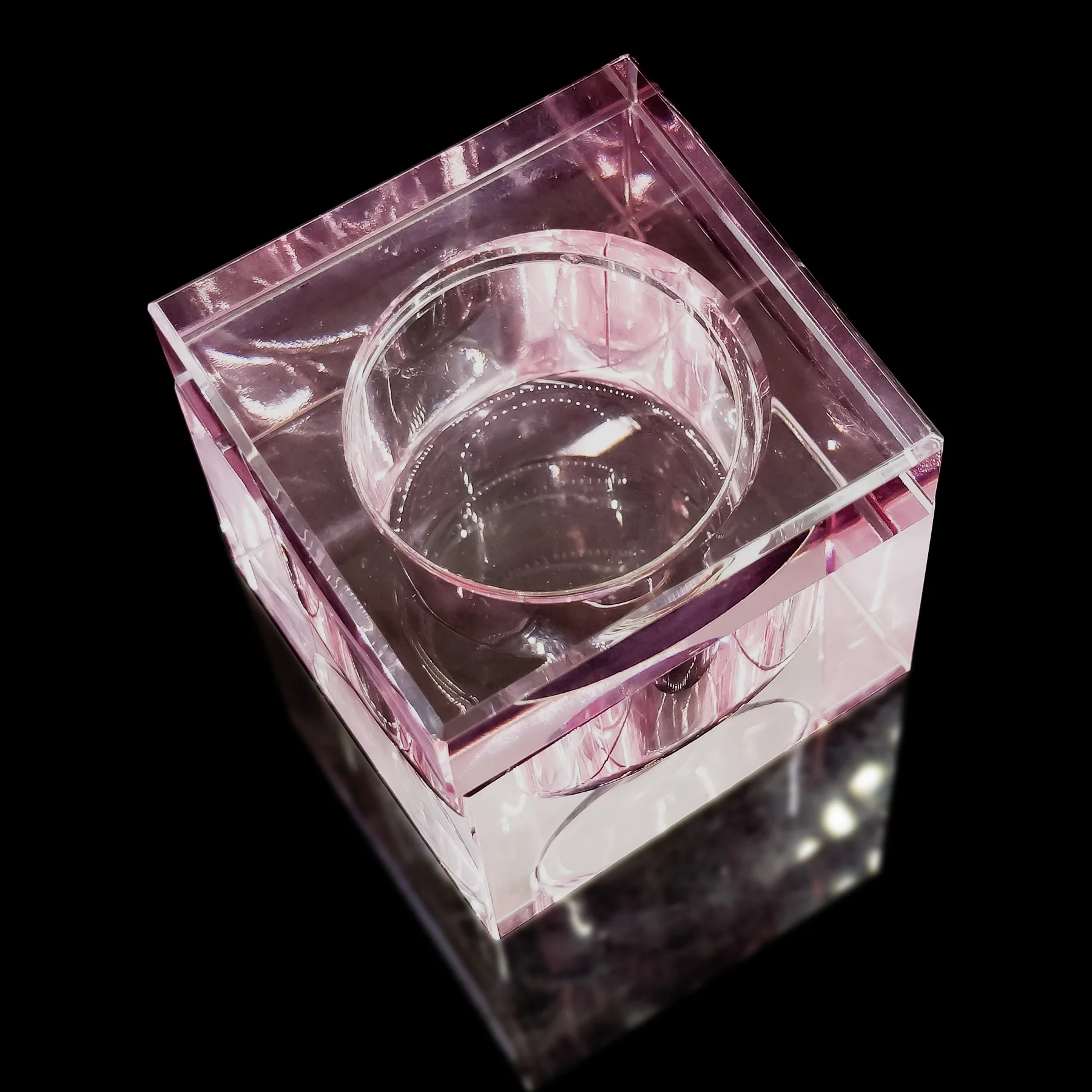 Nail Liquid Cup Monomer Square Crystal Nail Dappen Dish Pink Dappen