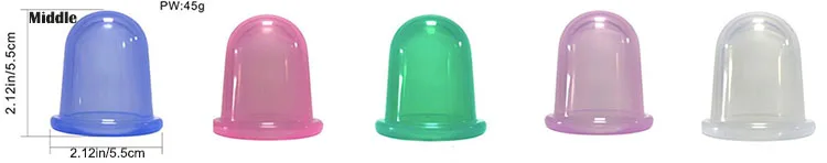 Best Chinese Cup Set for Anti Cellulite silicone facial cupping for face