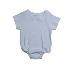 High Quality Breathable baby clothes Ribbed organic cotton short Girls Newborn infant romper