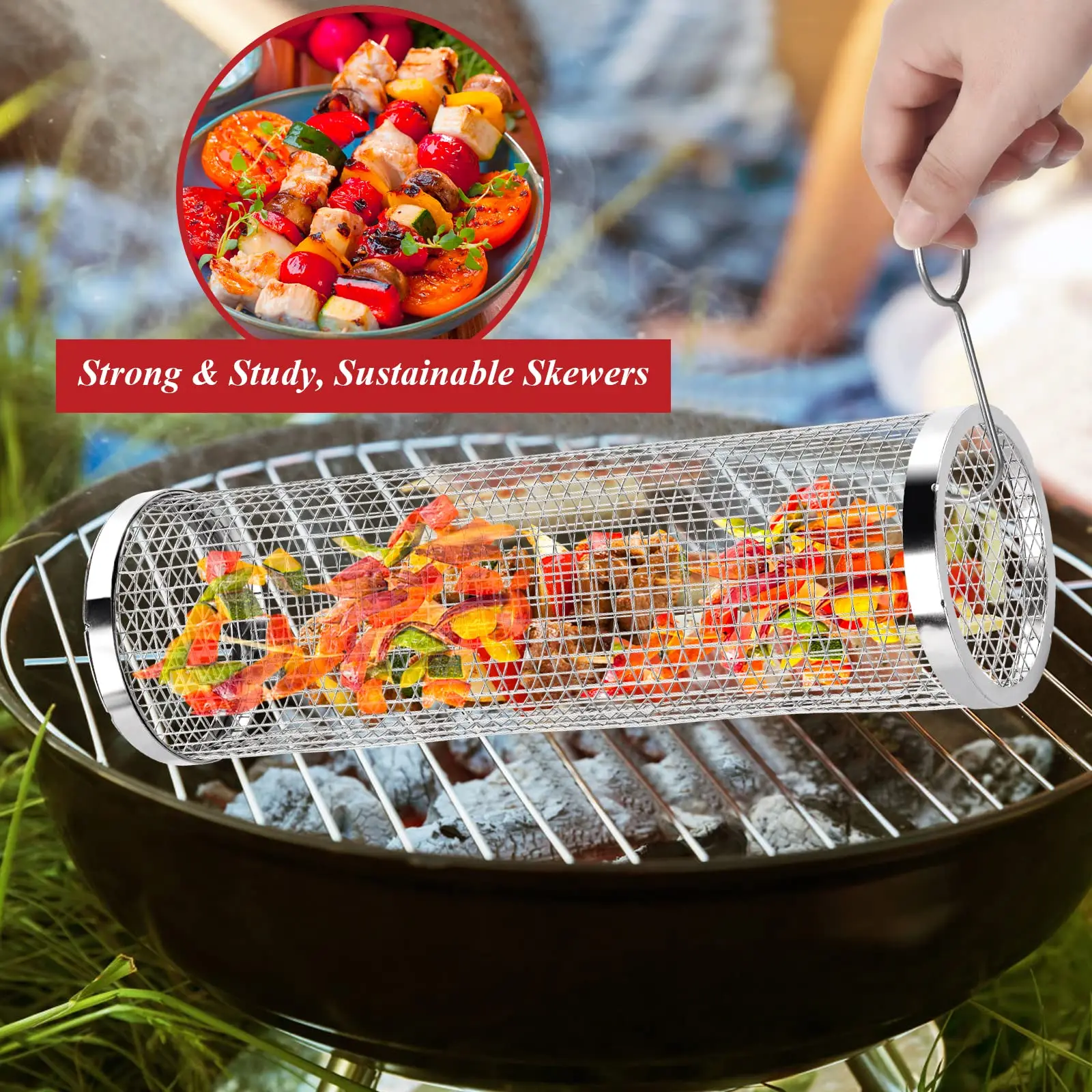 Many Size Barbecue Cage Cylinder Stainless Steel Bbq Cage Round Smoked ...