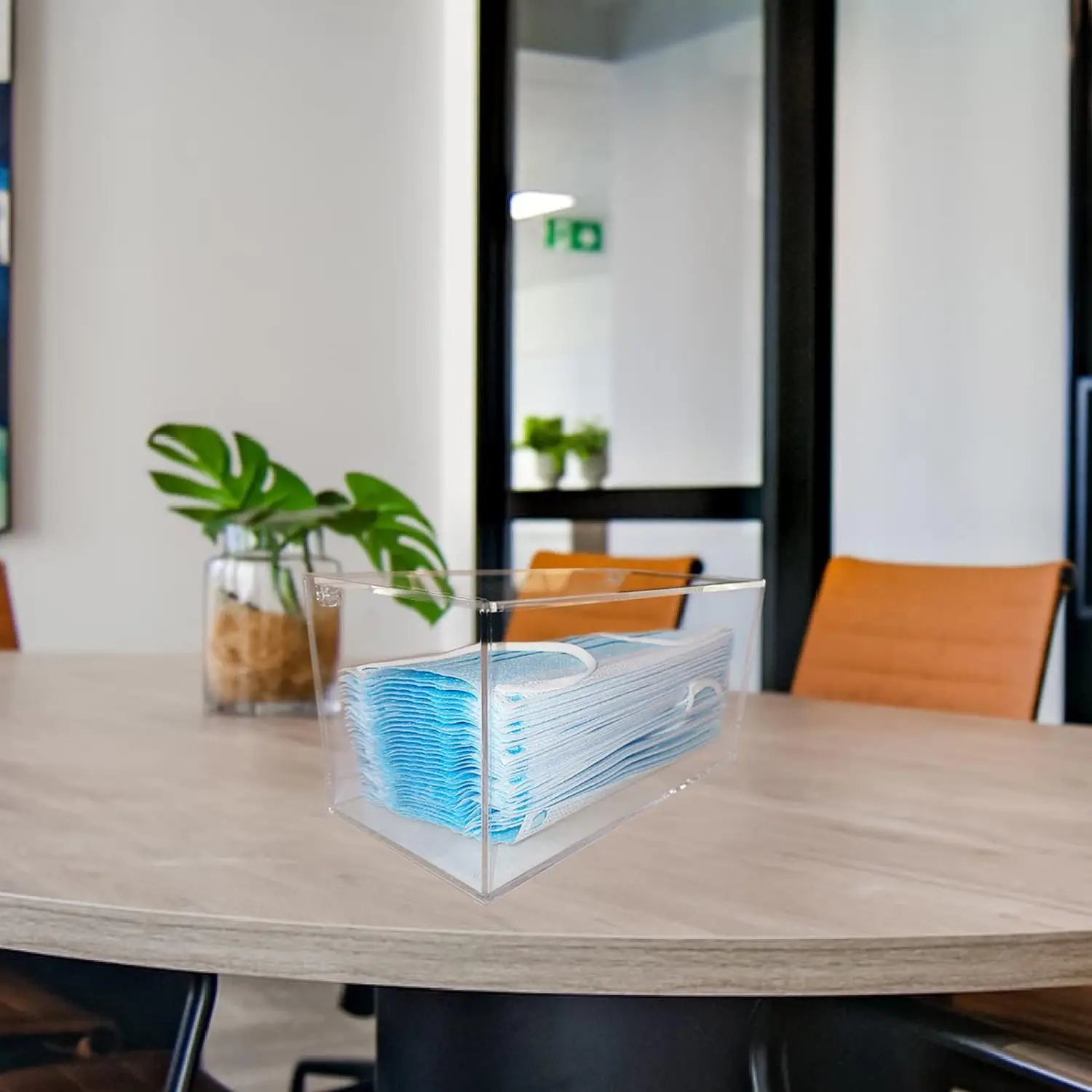 Mask Box Acrylic Mask Storage Box With Cover Transparent