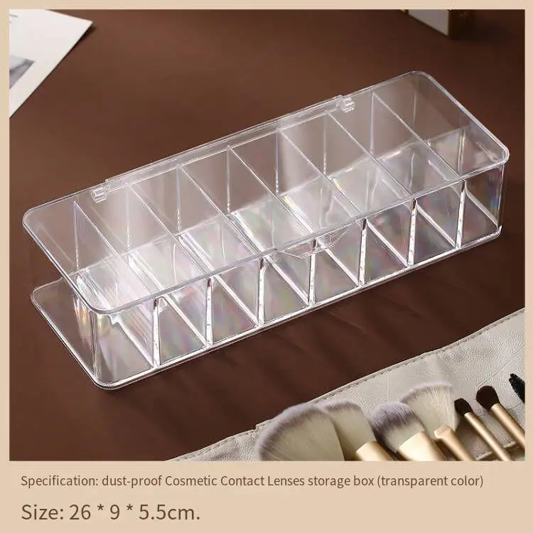 Large-capacity Daily Disposable Multi-package Dustproof Contact Lens Storage Box Organized by Transparent Cover