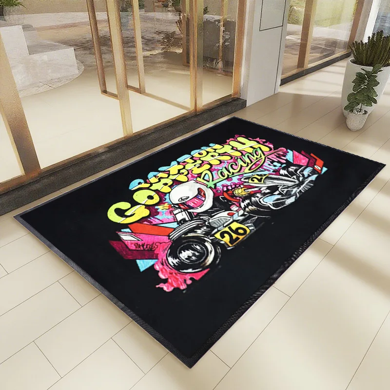 Commercial Custom Printed Logo Mat -Entrance Door Rug with Non-Slip Rubber Backing